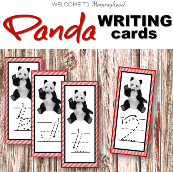 Preview of Montessori inspired Panda themed salt tray cards (China activities)