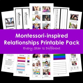 Preview of Montessori-inspired Relationships Printable Pack