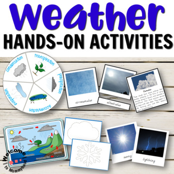 Preview of Montessori inspired weather and water cycle printables bundle