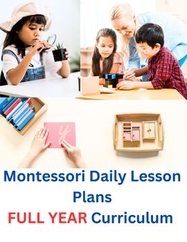Preview of Montessori lesson plan curriculum full year AMS Teacher Homeschool