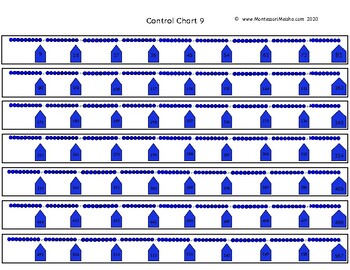 Preview of Montessori long bead chain 9 - 9 tables multiplication worksheet