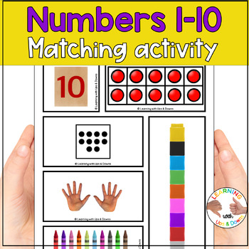 Preview of Montessori counting to 10 matching activity | Number quantity | Finger patterns