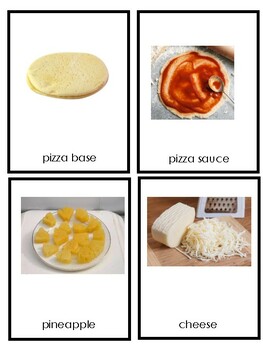 Preview of Montessori matching cards - pizza