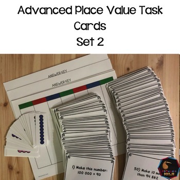 Preview of Montessori math: advanced place value task cards set 2