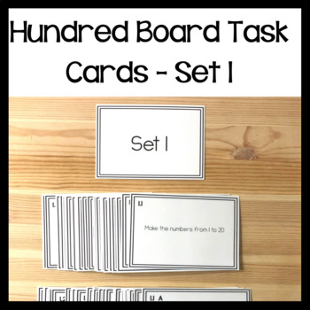 Preview of Montessori math: hundreds board task cards SET 1