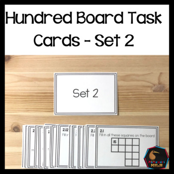 Preview of Montessori math: hundreds board task cards SET 2