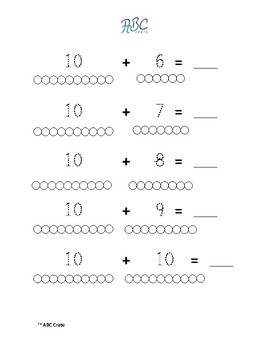 Preview of Montessori math worksheets for numerals 0-20