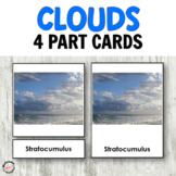 Types of Clouds 4 Part Cards for Montessori or Hands-on Ac