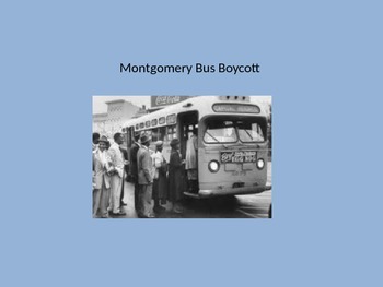 Preview of Montgomery Bus Boycott - Power Point - Civil Rights Movement History Review