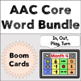 Month 4 Core Word of the Week AAC Boom Cards™ In Out Play 