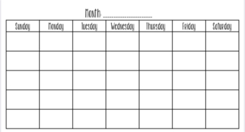 Month Template Rainbow by From Preschool With Love | TpT