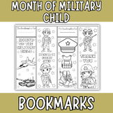 Month of Military Child Bookmarks to Color | Military Chil