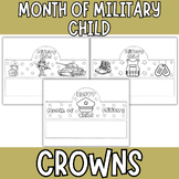 Month of Military Child Crown Crafts Crowns- Headband Hat|