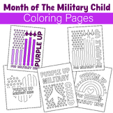 Month of the Military Child Coloring Pages | Purple Up | M