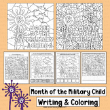 Month of the Military Child Coloring Pages Writing Activit