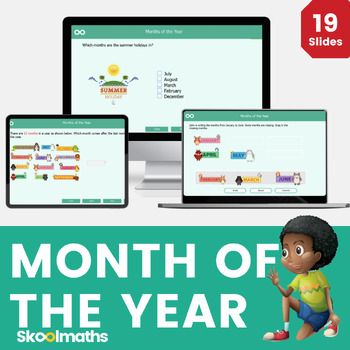 Preview of Month of the Year | First Grade | Digital Math Activities 