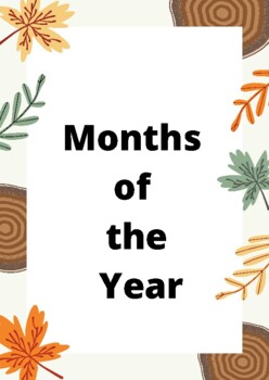 Preview of Month's of the Year E-book for Kids, Digital, Printable (January-June)