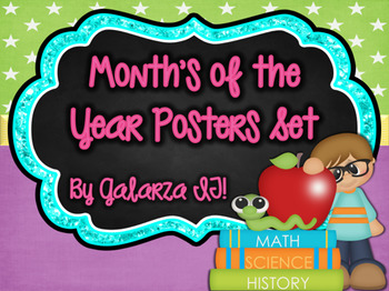 Preview of Month's of the Year Poster Set
