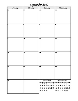 Preview of Monthly 2-page Calendar -Editable for Life-Never purchase another calendar!