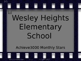 Monthly Achieve 3000 student, teacher, class recognition