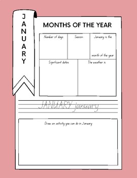 Preview of Monthly Activity Sheets. Includes all 12 months of the year!