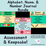 Monthly Alphabet,Name, & Number Journal, Portfolio, Presch