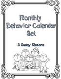 Monthly Behavior Calendar Set