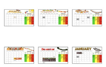 Preview of Monthly Behavior Calendars