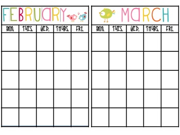 Monthly Behavior Chart Printables by Chasing Checkereds With Cannon