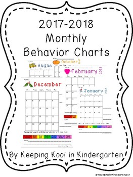 Monthly Behavior Charts For Students