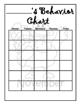 Monthly Behavior Charts by Fro's Favorites | TPT