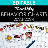 Monthly Behavior Charts & Calendars {EDITABLE}