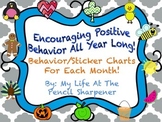 Monthly Behavior Charts - Sticker Charts