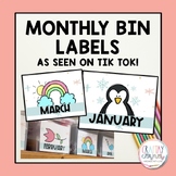 Monthly Bin Labels- As seen on my Tiktok! Calming colors/n