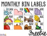 Monthly Bin Labels FREEBIE
