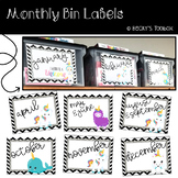 Monthly Bin Labels ~ Unicorn ~ Editable