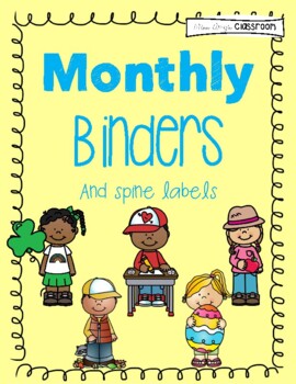 Preview of Monthly Binder Covers and Spine Labels