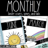 Monthly Binder Covers, Spines, & Tabs