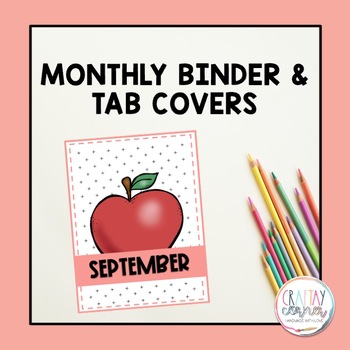 Preview of Monthly Binder Covers and Tabs- Editable Spines!