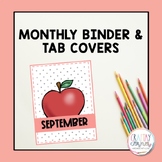 Monthly Binder Covers and Tabs- Editable Spines!