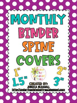 Preview of Monthly Binder Spine Labels