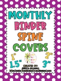 Monthly Binder Spine Labels