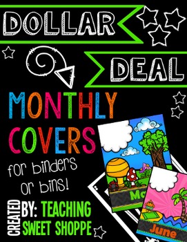 Preview of {DOLLAR DEAL} Monthly Binder or Bin Covers!