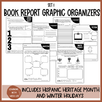 Preview of Monthly Book Reports | Graphic Organizer | Set 1