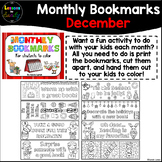 Monthly Bookmarks to Color (December)
