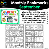 Monthly Bookmarks to Color (September)