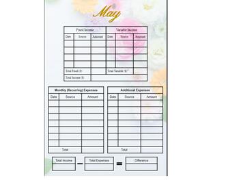 Preview of Monthly Budget Planner/Spender