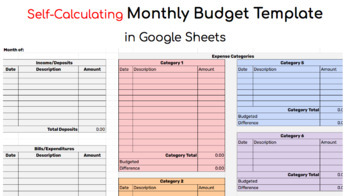 Preview of Monthly Budget Template