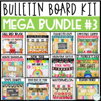 Preview of Monthly Bulletin Board Bundle #3