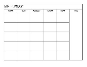 Monthly Calendar by The Wright Ladies | TPT